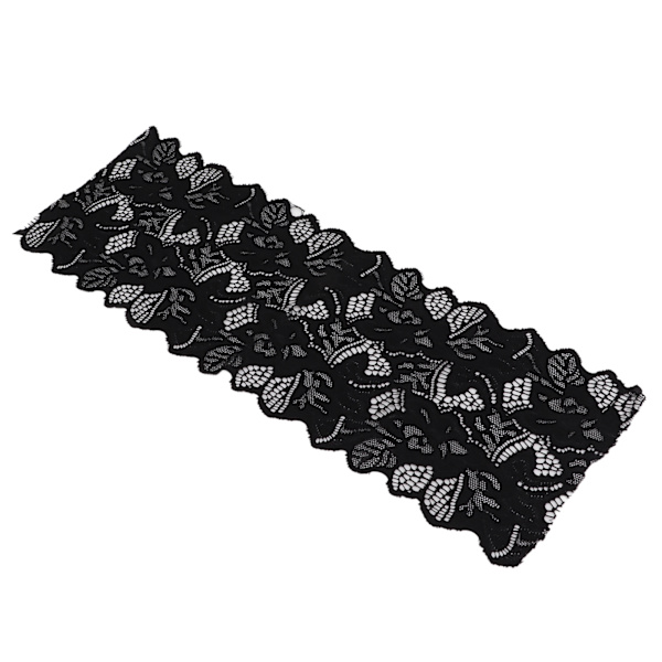 Spetsband DIY Bomulls Nät 16,5 cm Bredd 10 Yards Utsökt Spets Trim för Gardin Kläder Bordsduk Present DekorationSvart