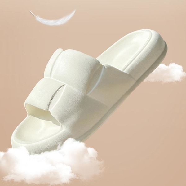 Mukavat paksut pohjalliset unisex-kotitossut kesään 40-41 valkoinen