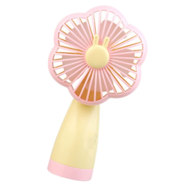 Mini Handheld Fan Bärbar USB Uppladdningsbar Liten Fickfläkt Batteridriven Fläkt för Resor Sakura Rosa