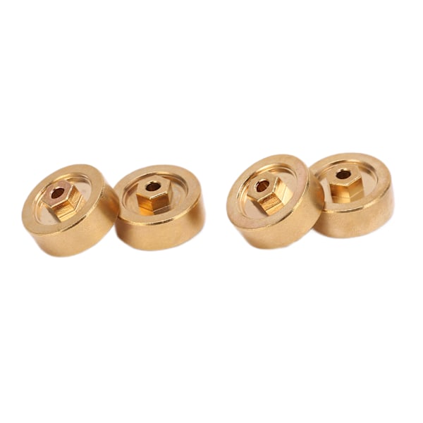 Mässing Hjulvikter Hex Adapter Hållbar RC Hjulvikt Block Motvikt Uppgradering Delar för Axial 1/24 RC Crawler Bil