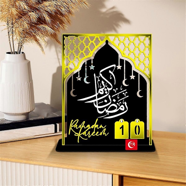 Akryl Ramadan Nedtællingskalender Ramadan Dag Sort