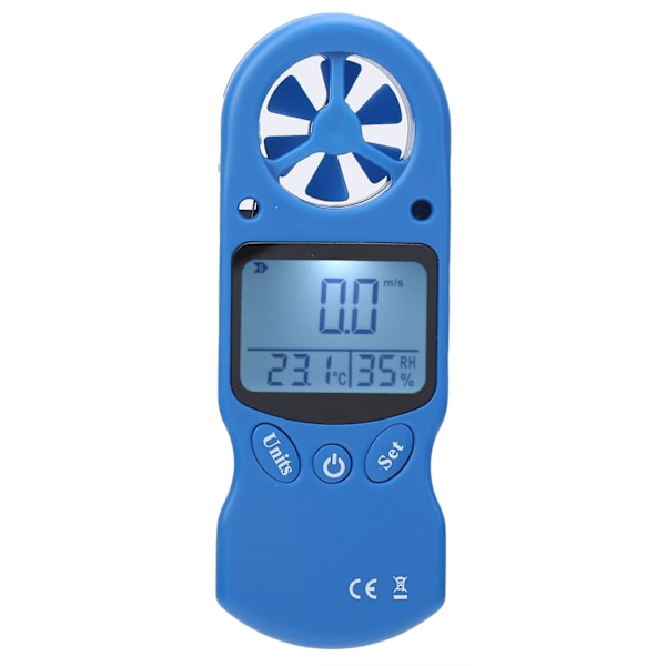 Mini håndholdt digital vindmåler Vindhastighedsmåler 0~30m/s Temperaturmåler tester