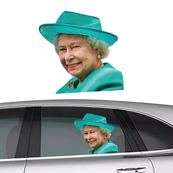 Queen Bilsticker Bilfönsterdekal Vattentät PVC Queens Jubilee 2022 Dekorationer Bilfönsterdekal Union Jack Dekor