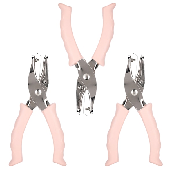 3 stk manuell hullmaskin 3 mm enkelt hull håndholdt billettpapir hulltang kuttetang