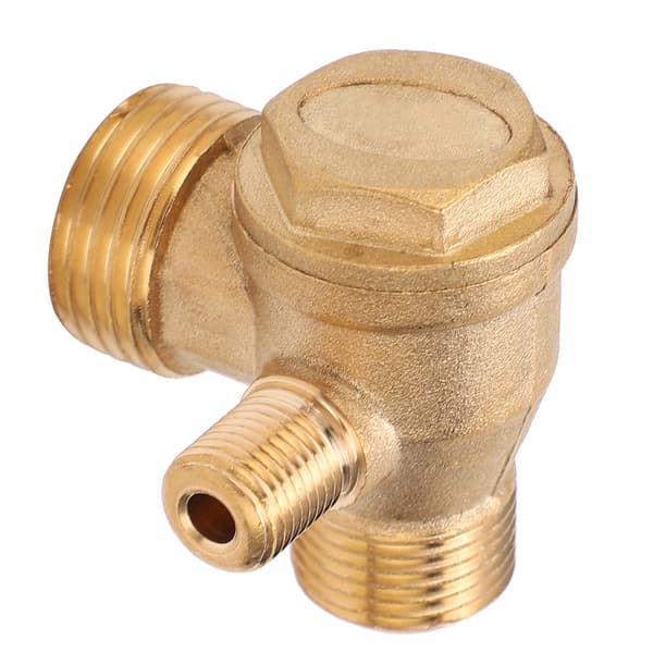 Backventil Mässingsmaterial 1-vägs gängad anslutning Luftpumpstillbehör 1/2x3/8x10