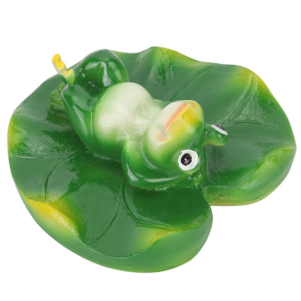 Simulert kunstig flytende vannlilje blad frosk amimal dam fisketank dekorasjon