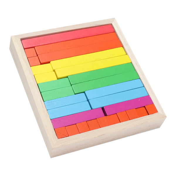 Färgglada Cuisenaire-stavar i trä, individuella kit för barn att räkna, material för hemundervisning