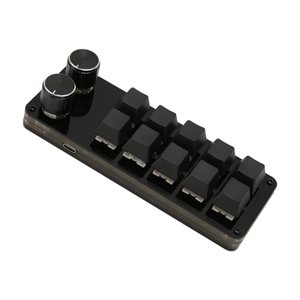 Programmerbar tastatur 10 taster 2 knotter blå bryter mekanisk hot swappable mini tastatur for spillkontor media
