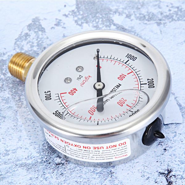 Hydraulisk væskefyldt brændstoftrykmåler 0-5700 PSI US Gevind