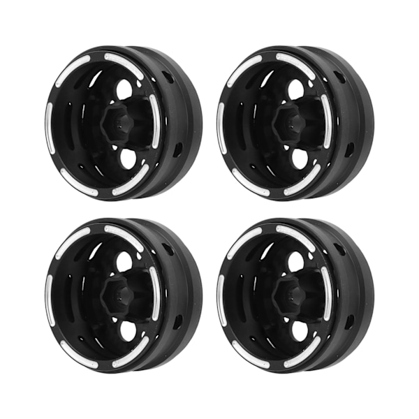 4 kpl 1,9 tuuman pyörän vanteet hiilikuitu RC Beadlock -vanteet Axial SCX10 1/10 RC Crawlerille Gen8:lle Gelande II:lle Finder 2:lle pyöreän reiän tyylille