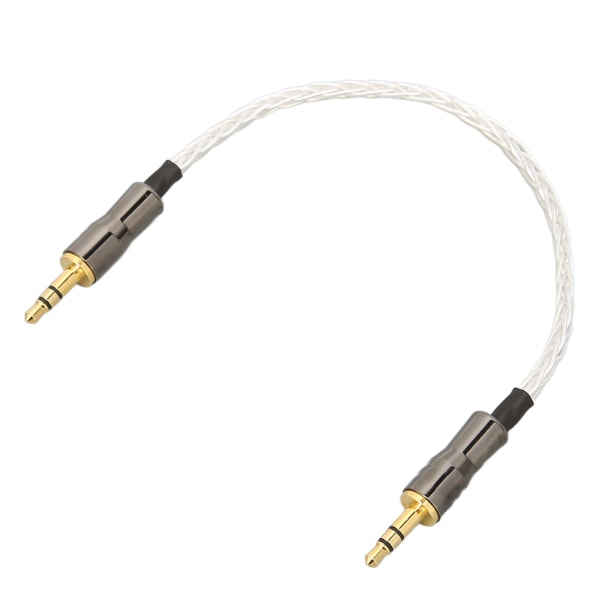 Preffair 3,5 mm til 3,5 mm adapterkabel 8 kjerne OCC sølvbelagt adapterkabel for telefoner, nettbrett, datamaskin