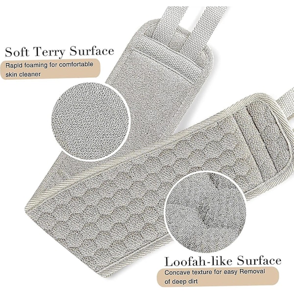 Exfolierande Ryggskrubbare Svamp Pad Set För Dusch, Bad Duschskrubbare