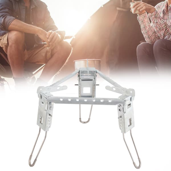 Fällbart Gasspisställ, Potthållare, Stativ, Bränsle Grill Tripod, Utomhus Fällbart Campingtillbehör