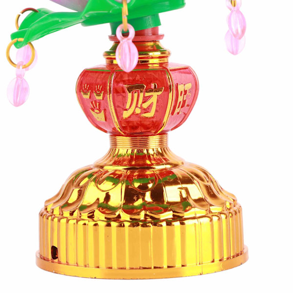 1 par LED Lotus Lys Buddha Lotus Lampe USB-drevet Lys Transmitting Gravering Mønster Husholdning LED Lampe 15x7.5cm