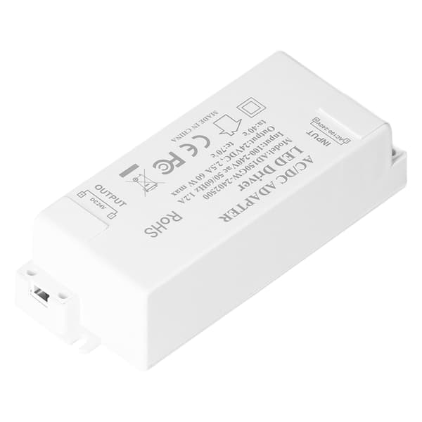 LED Driver DC24V 2.5A 60W LED Lys Transformer DIY Lampe Drivende Strømforsyning AC100‑240V