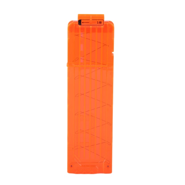 18 Dart EVA Soft Bullet Clip Dart Plastpistol Lekepatronholder (gjennomsiktig oransje)