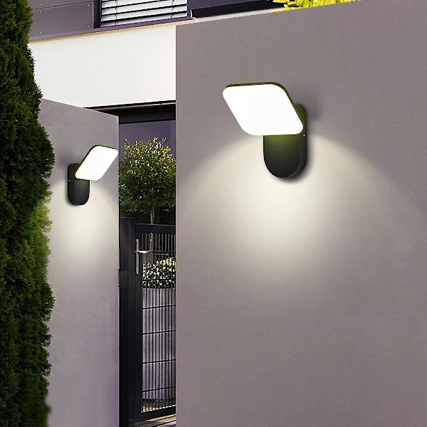 12W LED Vægskinne Indendørs Udendørs Huat Nedhængt Vægskinne Moderne LED Vandafvisende IP65 Aluminium Vægskænke til Stue Trappe Gang Have (Sort