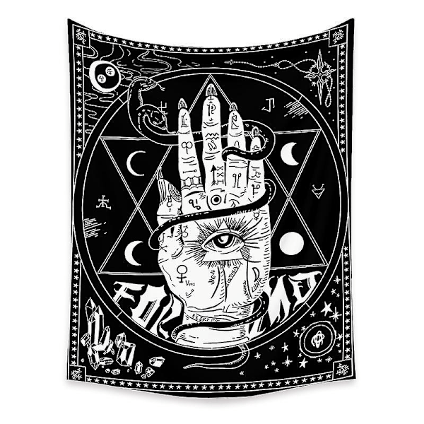 Tarot Kort Vægtæppe Middelalderlig Europa Spådom Væghæng Psykedelisk Vægtæppe Geometrisk Vægtæppe Hippie Værelses Dekoration til Soveværelse Stue Par