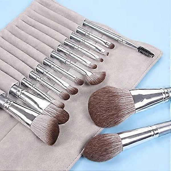 makeup børste 14 stk Makeup Børstesæt Kosmetisk Make Up Børste Værktøj Pudder Foundation Blush Ansigt Kontur Øjenskygge Øjenbryn Vipper