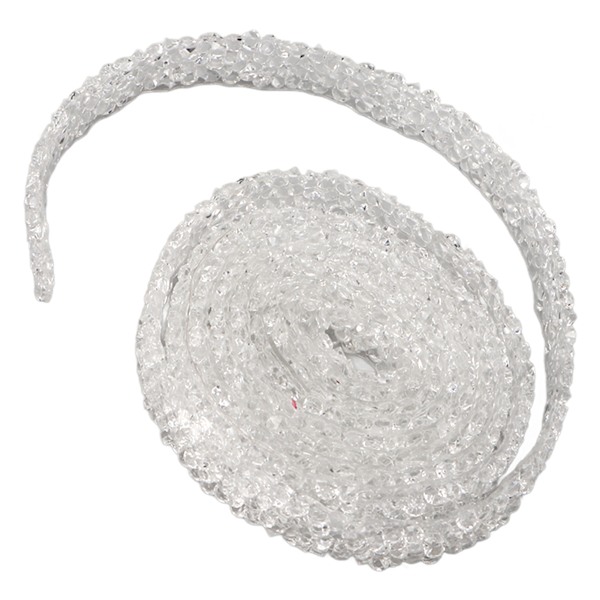 Rhinestone Strip 5yd Long 0.4in Bred Transparent Vit Säkert hållbart Kristallband för bröllopsfest födelsedag