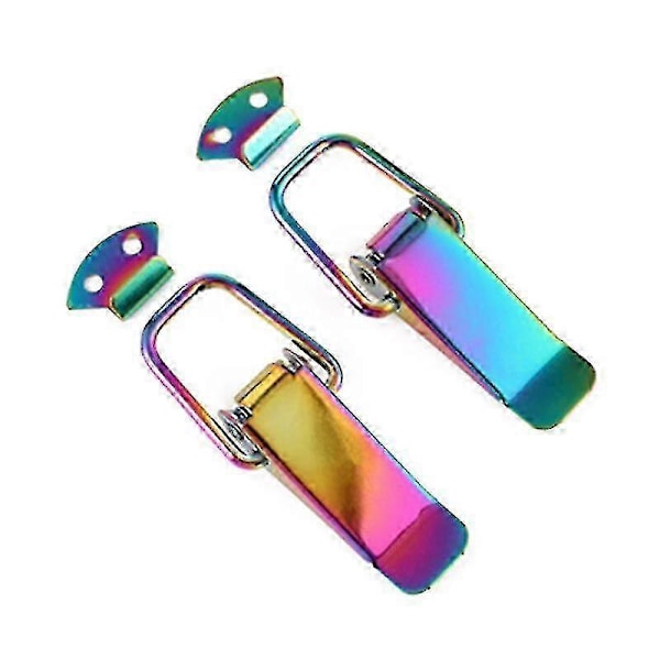 2x Sikkerhedskrog Lås Clip Kit Bil Hurtig Udskiftning Kofanger Spænde Fastgørelse Hatch Bakedfullcolor lille