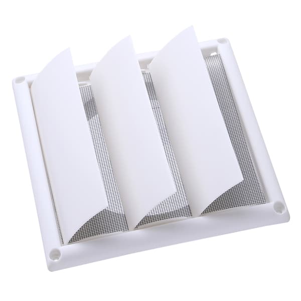 1 PC Plastik Ventilationsrist Dæksel 3 Klapper Vægkanal Ventilationsrist Med Net Ny 20*20cm