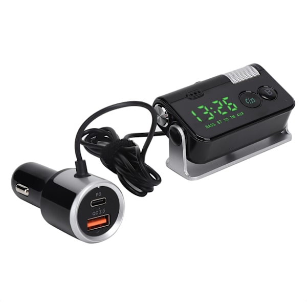 BC73 Bil PD/QC3.0 Lader Håndfri FM-sender Multifunksjonell Bluetooth MP3-spiller