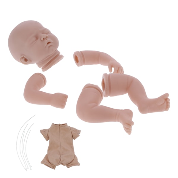 Simulerad Reborn Doll Kit DIY Omålad Vinyl Baby Doll Delar Form Tillbehör Barnleksak