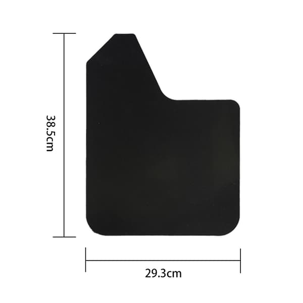 4-pak Stænklapper For og Bag Sort Universal til Lastbil Pickup Bil Sort Black 385mmx293mm