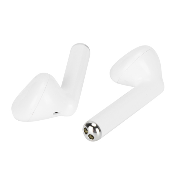 TWS trådløse Bluetooth 5.0 øretelefoner Halv in-ear IPX4 vanntette ørepropper for iPhone/Android Hvit