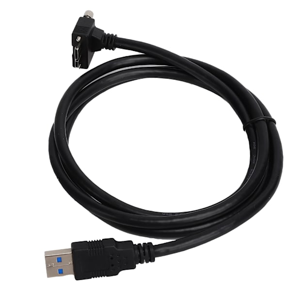 Micro-B hane till USB-A 3.0 hane kabel sladd vinkelanslutning adapterkabel 1,2 m svart
