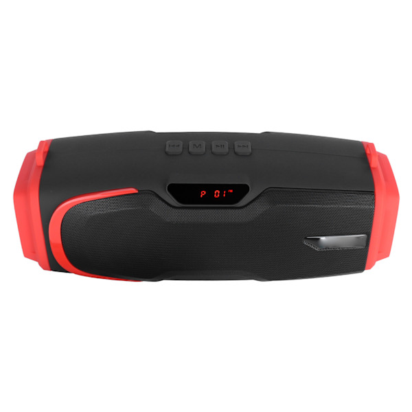 Bluetooth-högtalare med hög volym, bärbar tung basmusikspelare med display och mikrofon, röd