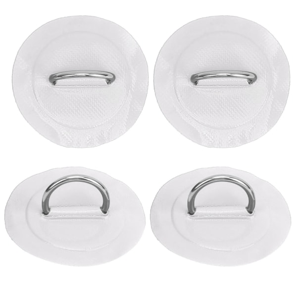 4 stk. oppustelig båd kajak DRing pad lap med elastisk bungee snor (hvid lap)