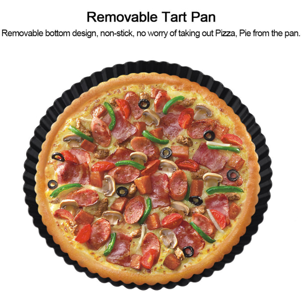 9 tuuman tarttumaton Pizza Bakeware Irrotettava löysäpohjainen torttupiirakkapannu