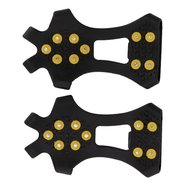 1 par 10 pigge Anti-Skid sne og is klatring sko pigge greb klamper sko coverL (39-46)