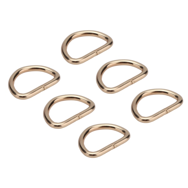 100 stk. D-ringe i jernmateriale, udsøgt bred anvendelse, robuste og holdbare metal D-ringe til tøj, rygsæk, taske, guld