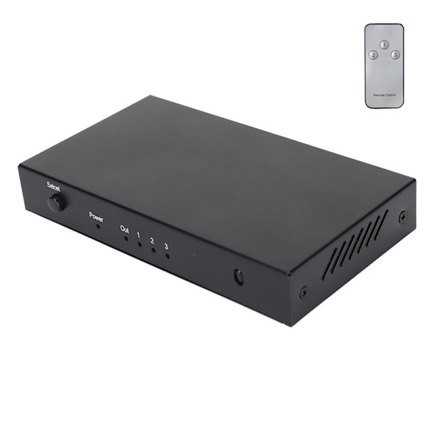 HD Multimedia Interface Switch 3 ind 1 ud 3D 4K HD Video Splitter til PS3 Laptop 100‑240V US-stik