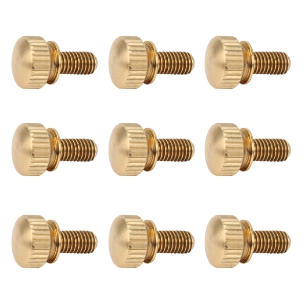 50 kpl litteät uurretut peukaloruuvit, pyöreä pää, puhdas kupari, luistamattomat teollisuustarvikkeet (M5 x 10 mm)