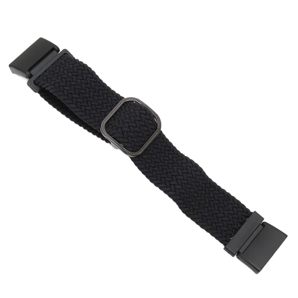 Elastisk urløkkebånd til Redmi Watch 2 Justerbart legeringsstik vævet nylon sportsurbånd sort