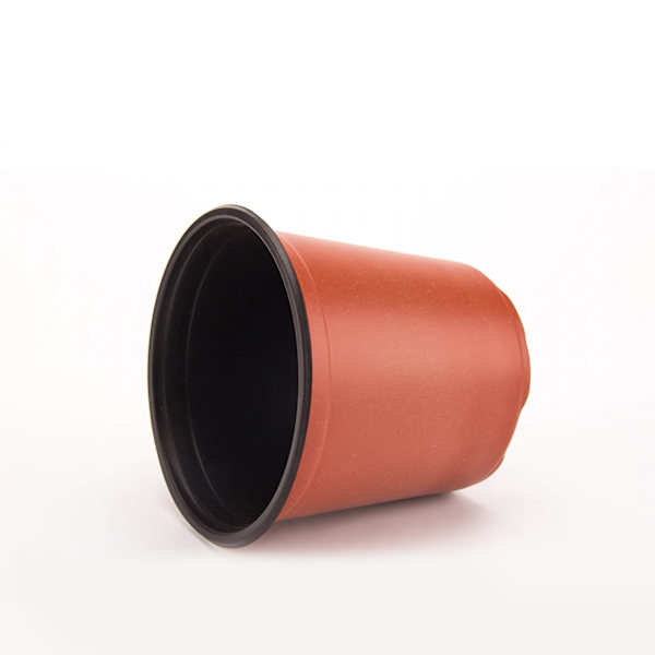 Fortykket plastplanteplantepotte 2-farvet frøplantepotte Blomsterplantebeholder til havebalkonKaliber 150 mm / 5.9in