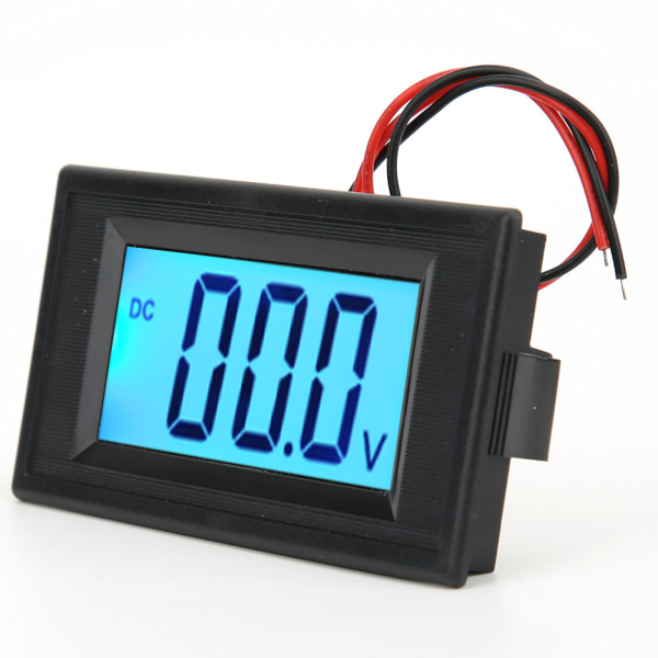 YB5135D LCD digital skjerm to-leder likespenningsmåler monitor voltmeter (halvforsegling DC3.5V-30V)