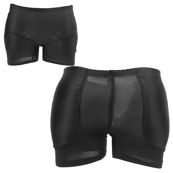 Kvinnors höftstöd lyft trosor mjuka andningsbara vadderade rumpa kropp forma underkläder svart 4XL