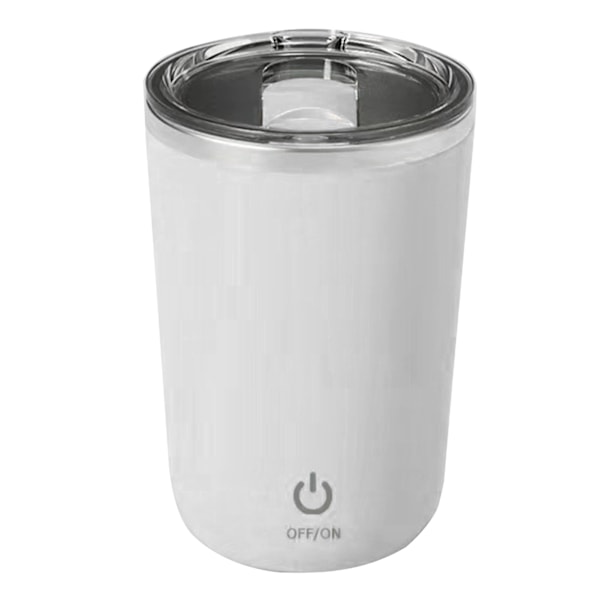350 ml automatisk magnetisk omrörningsmugg tvättbar omrörningskaffemugg med rostfritt stål innerfoder för mjölk