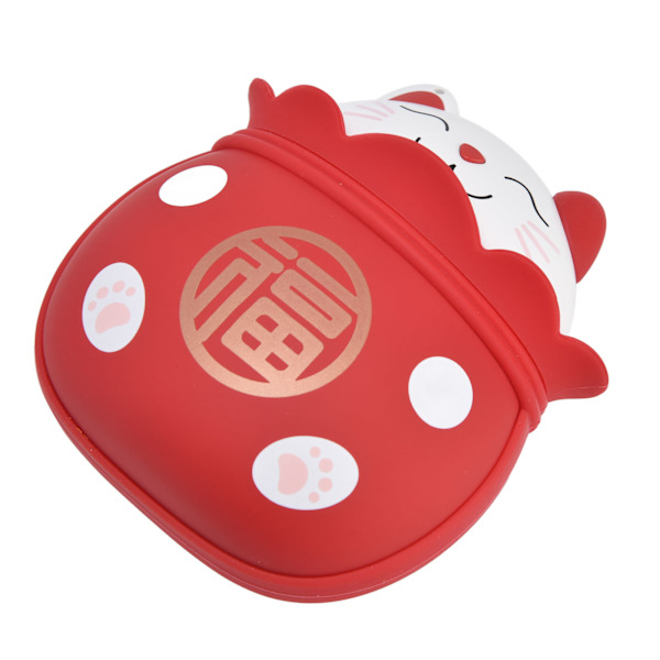 Elektrisk håndvarmer USB genopladelig dobbeltsidet bærbar Lucky Cat Mini handy varmer til vinterrød