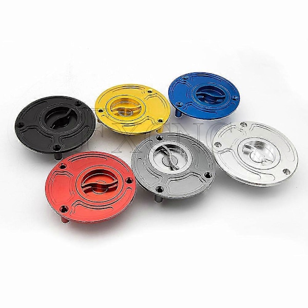 Til Yamaha Fz6 Fz8 Fz6r Fz1 R1 R6 R6s Fjr1300 Mt09 Mt07 Xj6 Xsr700 Aluminium Cnc Motorcykler Brændstoftankdæksel Gasdæksel Nøglefri Zekai blå