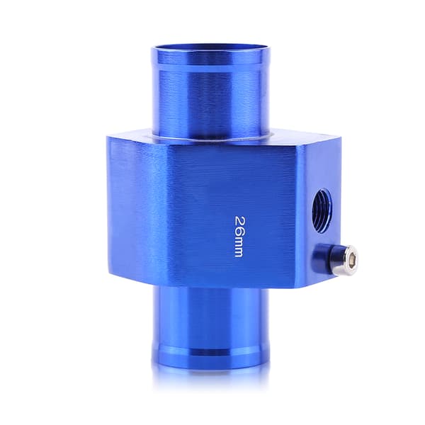 Universal Metal Bil Vand Temperatur Samlingsrør Slange Temperatur Sensor Adapter Blå 26mm