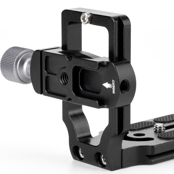 Mini Clamp Extender med Cold Shoe 1/4' Skruvhål för L-fäste Snabbkopplingsplatta