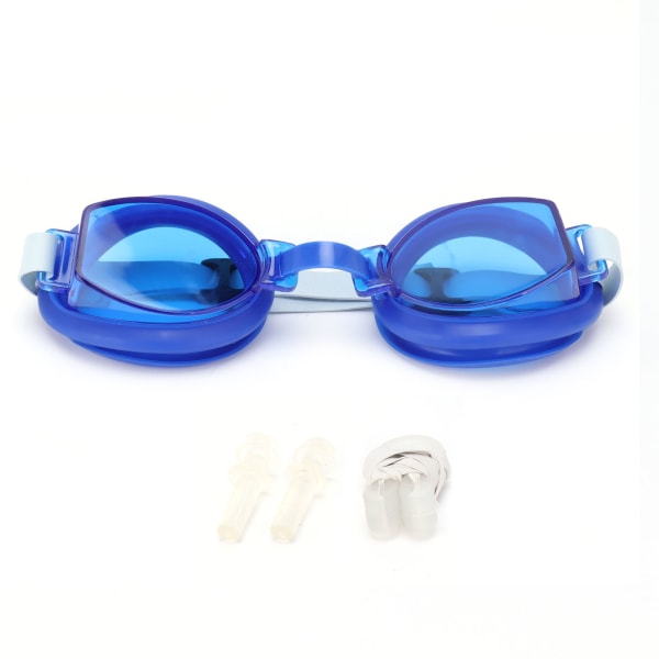 Svømmebriller med ørepropper og neseklemme Justerbare svømmebriller for barn Barn Blå