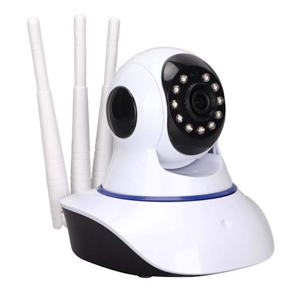 Hjemmesikkerhetskamera Multifunksjon HD Nattsyn Wifi Smartkamera for Hjem Innendørs 100‑240V UK-plugg