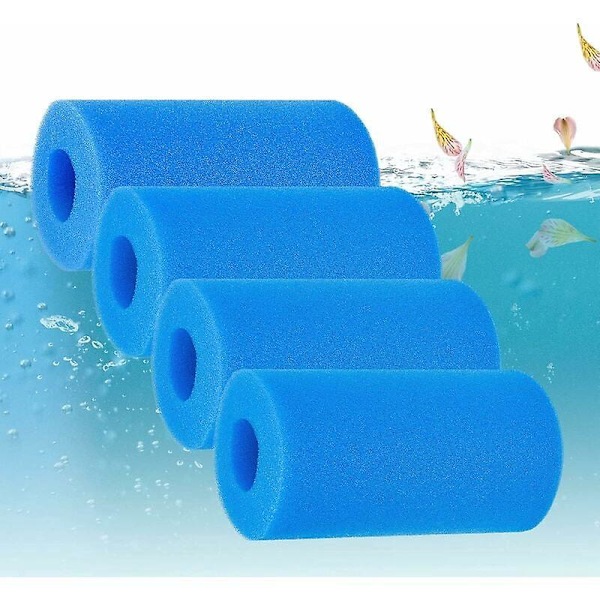 Typ A Filtersvamp 1020cm, T-Audace 4 st Återanvändbara Poolfilter Skum, Patronfiltersvamp, Skumpoolfilter, Akvariefilter Svamp, Vattenfilter